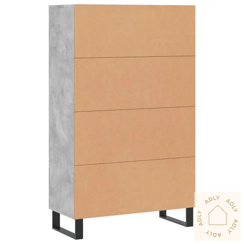 Highboard Betonggrå 69,5X31X115 Cm Konstruert Tre