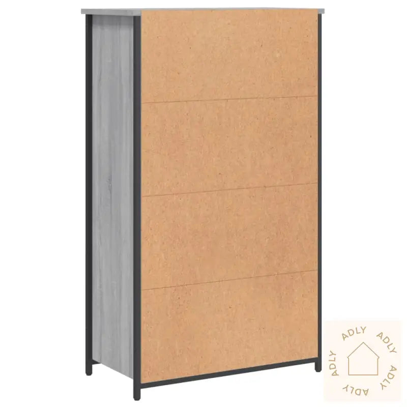 Highboard Grå Sonoma 62X32X103,5 Cm Konstruert Tre
