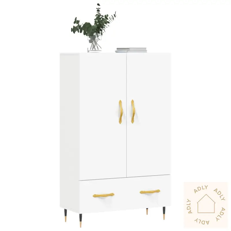 Highboard Hvit 69,5X31X115 Cm Konstruert Tre