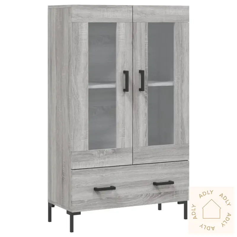 Highboard Grå Sonoma 69,5X31X115 Cm Konstruert Tre