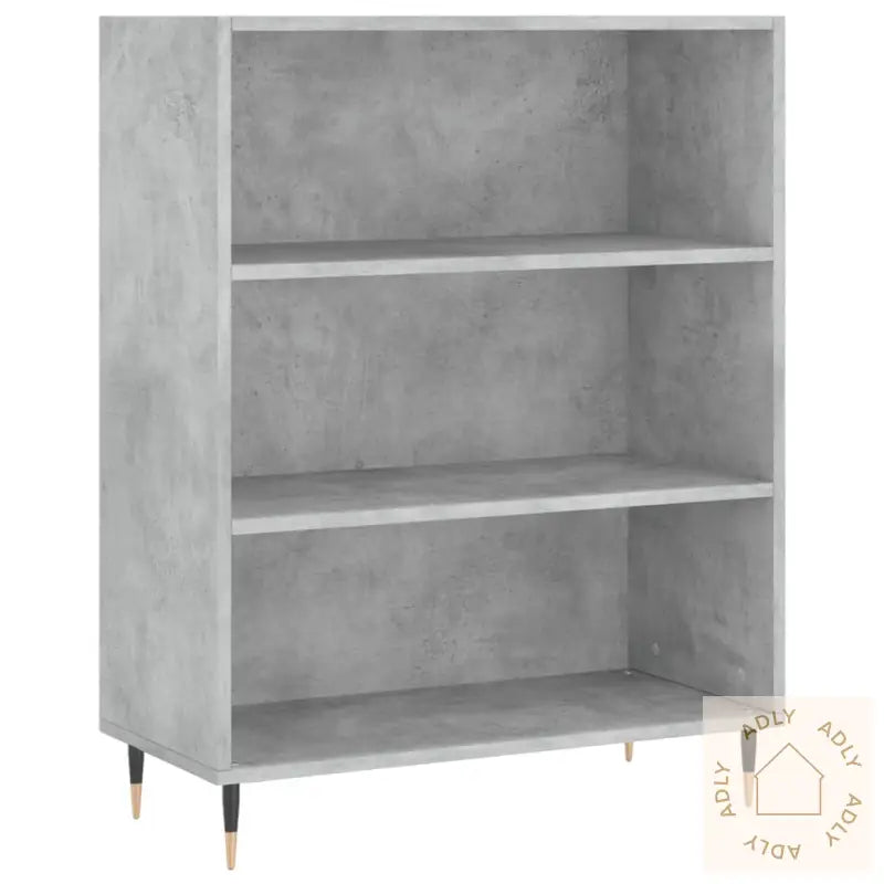 Highboard Betonggrå 69,5X32,5X180 Cm Konstruert Tre