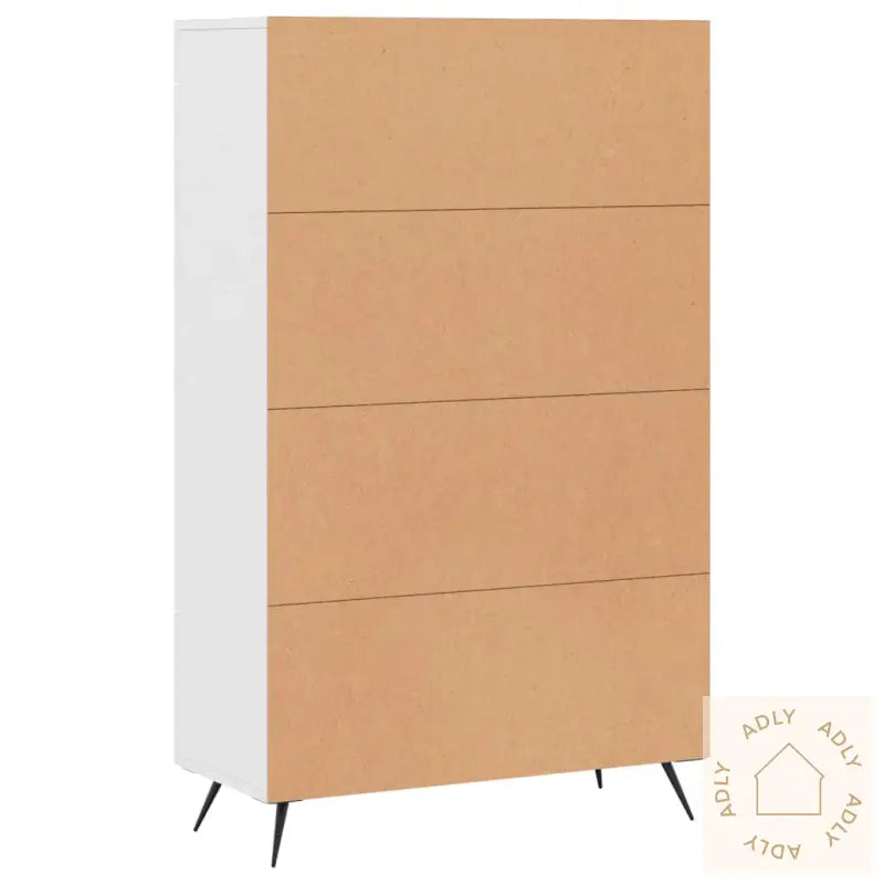 Highboard Hvit 69,5X31X115 Cm Konstruert Tre