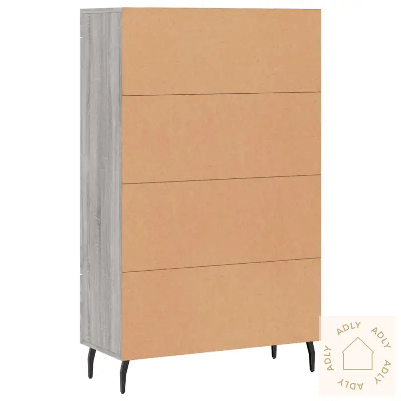 Highboard Grå Sonoma 69,5X31X115 Cm Konstruert Tre