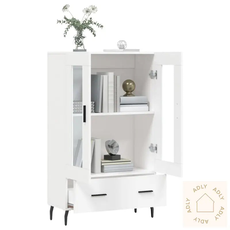 Highboard Hvit 69,5X31X115 Cm Konstruert Tre