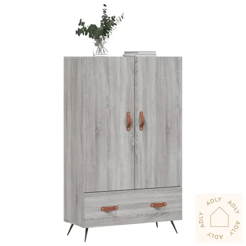 Highboard Grå Sonoma 69,5X31X115 Cm Konstruert Tre