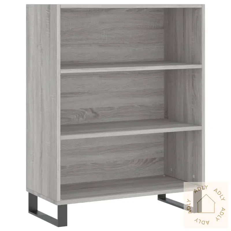 Highboard Grå Sonoma 69,5X32,5X180 Cm Konstruert Tre