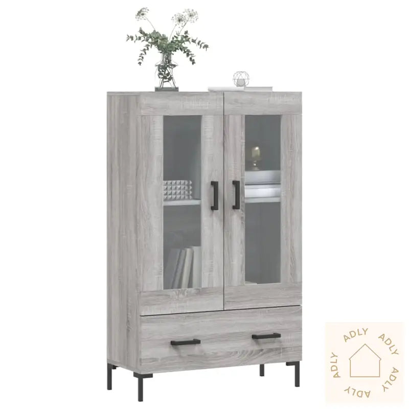 Highboard Grå Sonoma 69,5X31X115 Cm Konstruert Tre