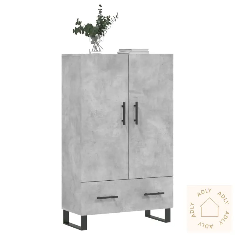 Highboard Betonggrå 69,5X31X115 Cm Konstruert Tre