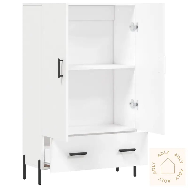Highboard Hvit 69,5X31X115 Cm Konstruert Tre