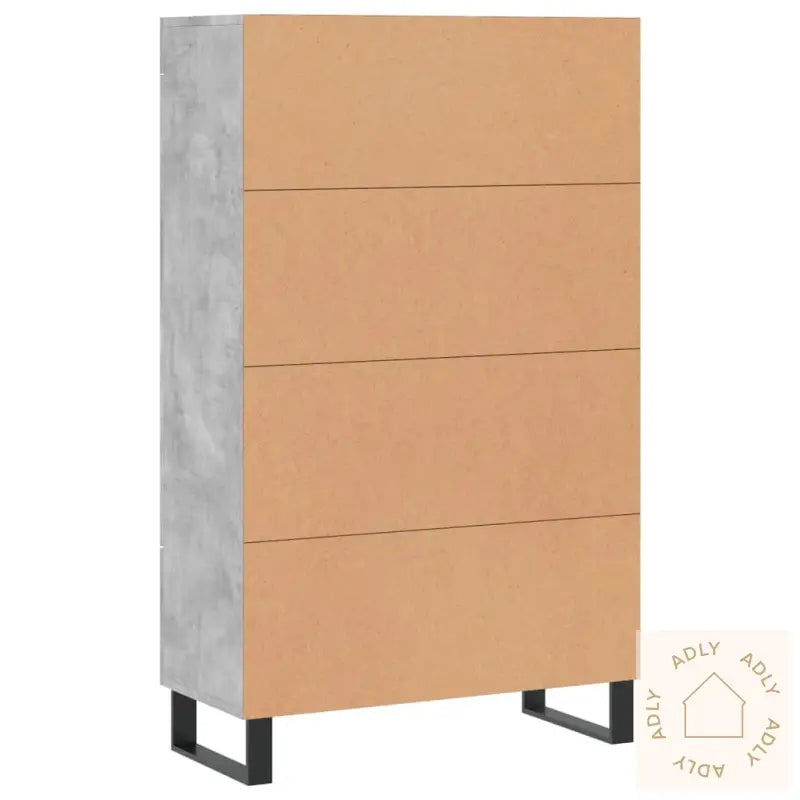 Highboard Betonggrå 69,5X31X115 Cm Konstruert Tre