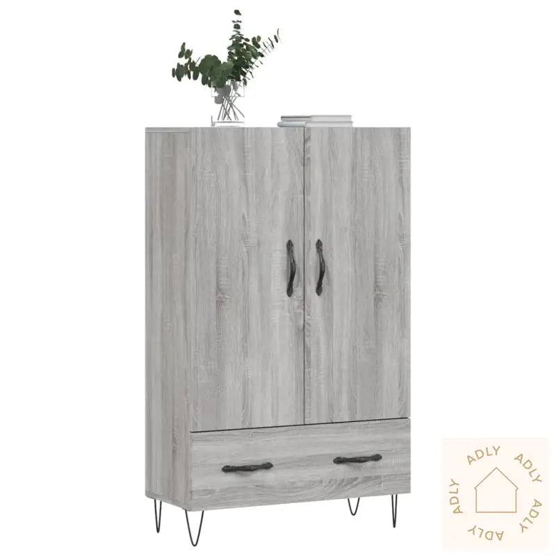 Highboard Grå Sonoma 69,5X31X115 Cm Konstruert Tre