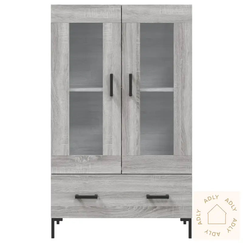 Highboard Grå Sonoma 69,5X31X115 Cm Konstruert Tre