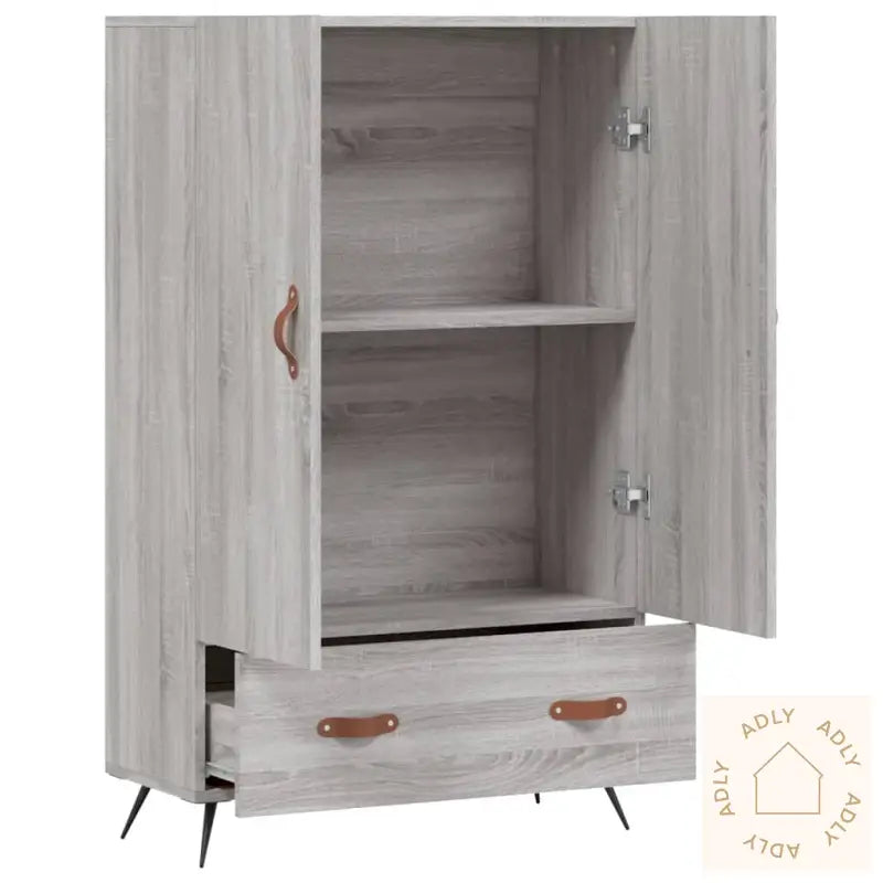 Highboard Grå Sonoma 69,5X31X115 Cm Konstruert Tre