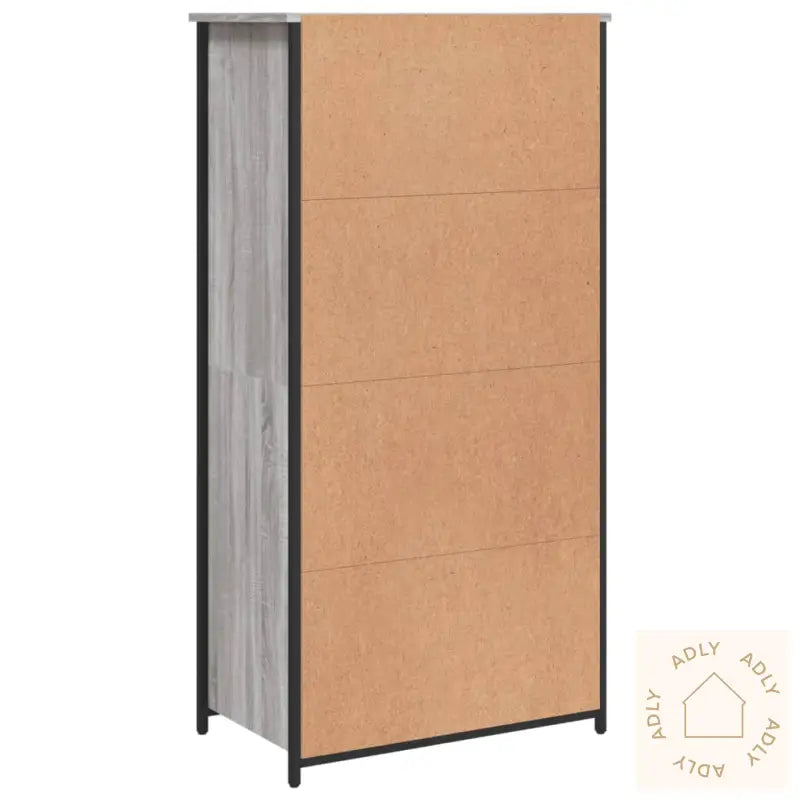Highboard Grå Sonoma 62X36X121,5 Cm Konstruert Tre