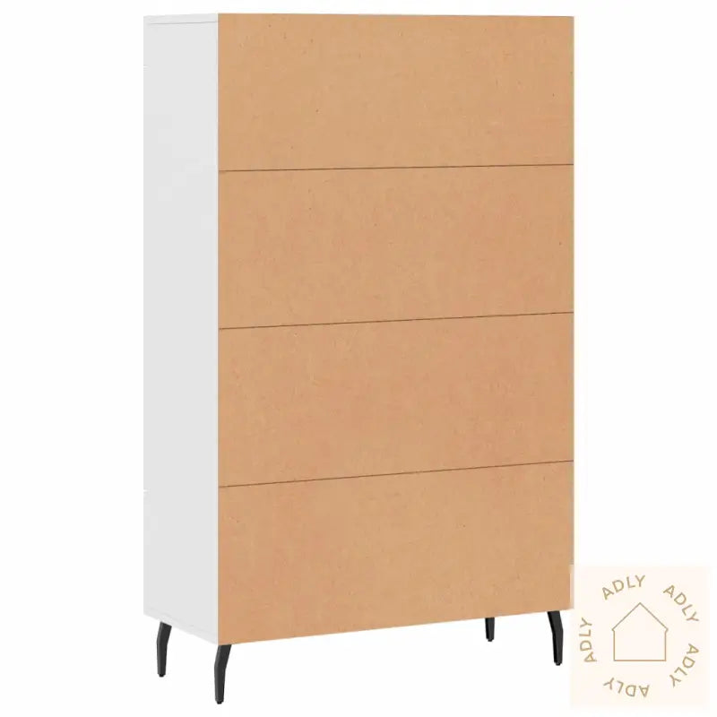 Highboard Hvit 69,5X31X115 Cm Konstruert Tre