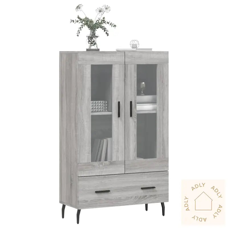 Highboard Grå Sonoma 69,5X31X115 Cm Konstruert Tre