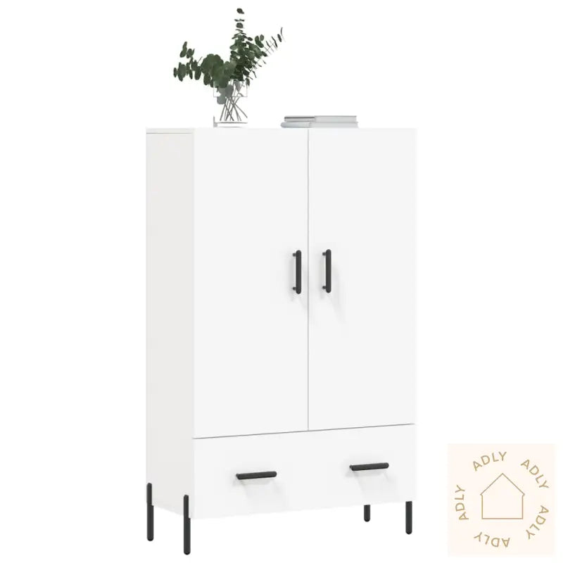 Highboard Hvit 69,5X31X115 Cm Konstruert Tre