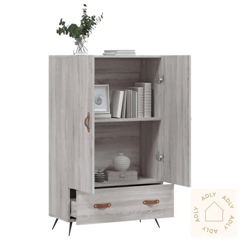 Highboard Grå Sonoma 69,5X31X115 Cm Konstruert Tre