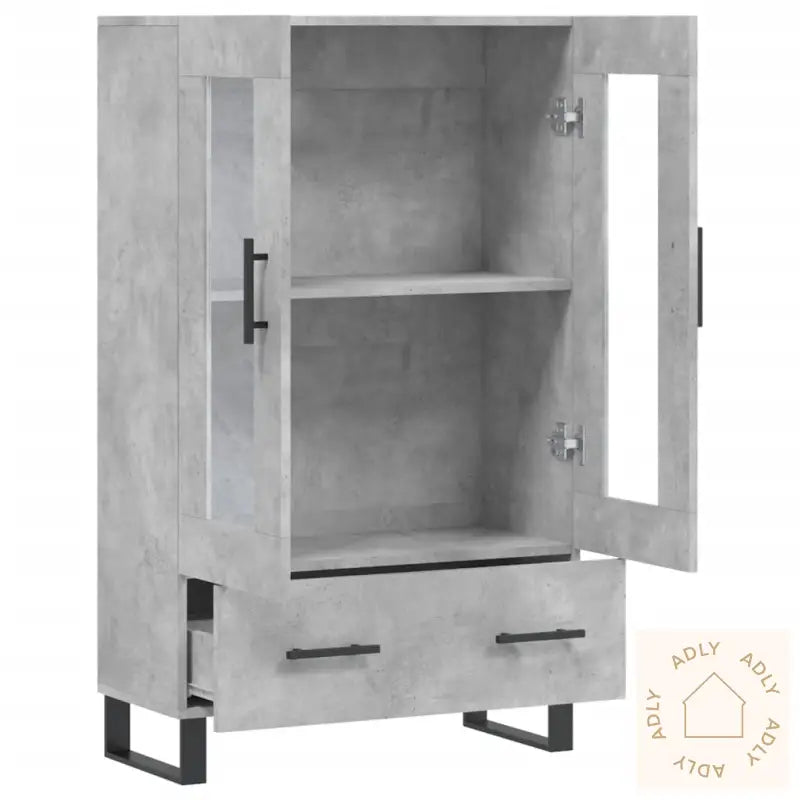 Highboard Betonggrå 69,5X31X115 Cm Konstruert Tre