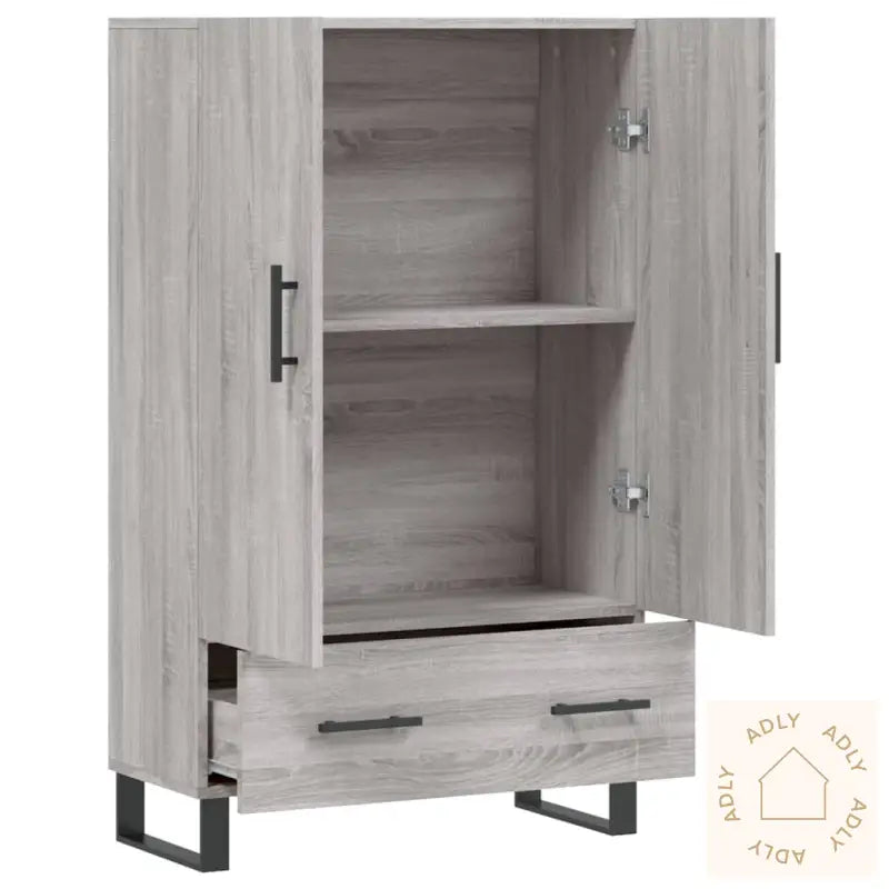 Highboard Grå Sonoma 69,5X31X115 Cm Konstruert Tre