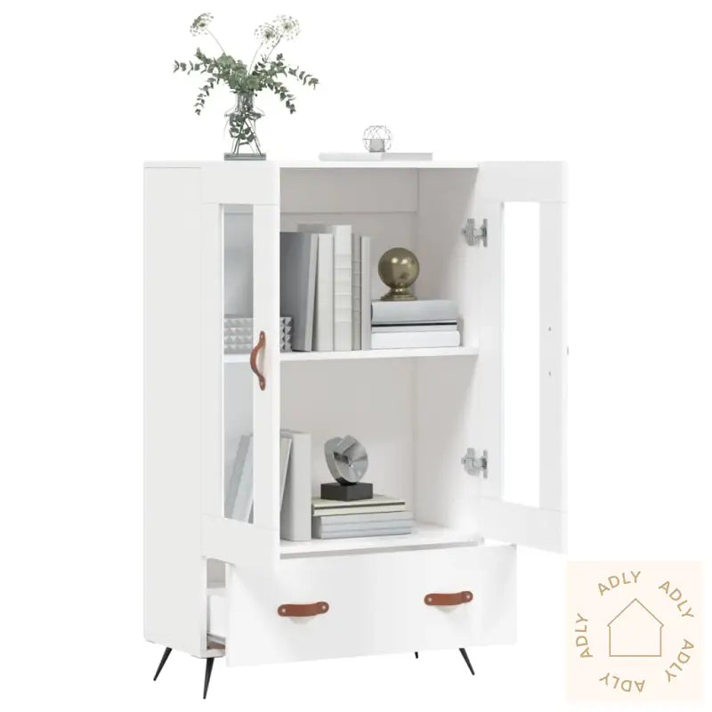 Highboard Hvit 69,5X31X115 Cm Konstruert Tre