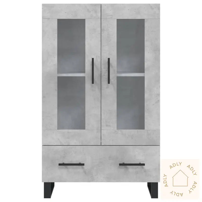 Highboard Betonggrå 69,5X31X115 Cm Konstruert Tre