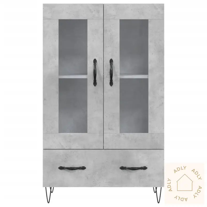 Highboard Betonggrå 69,5X31X115 Cm Konstruert Tre