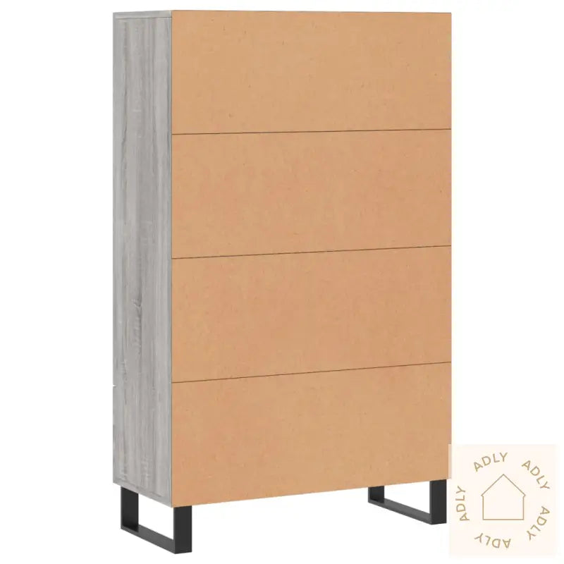 Highboard Grå Sonoma 69,5X31X115 Cm Konstruert Tre