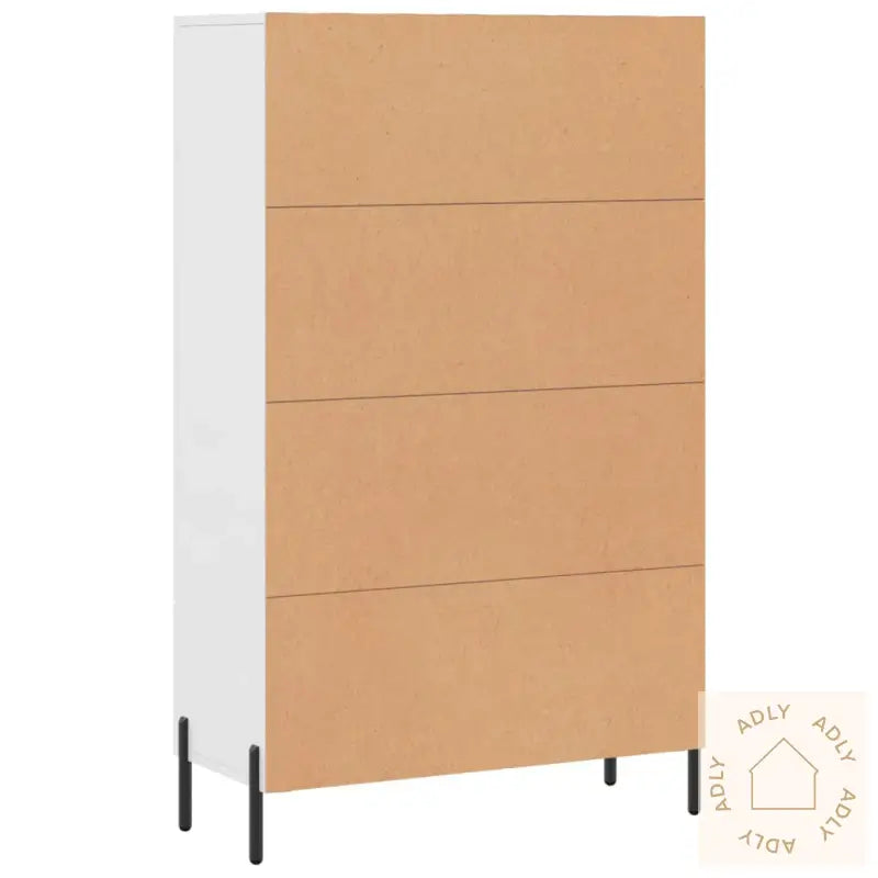 Highboard Hvit 69,5X31X115 Cm Konstruert Tre