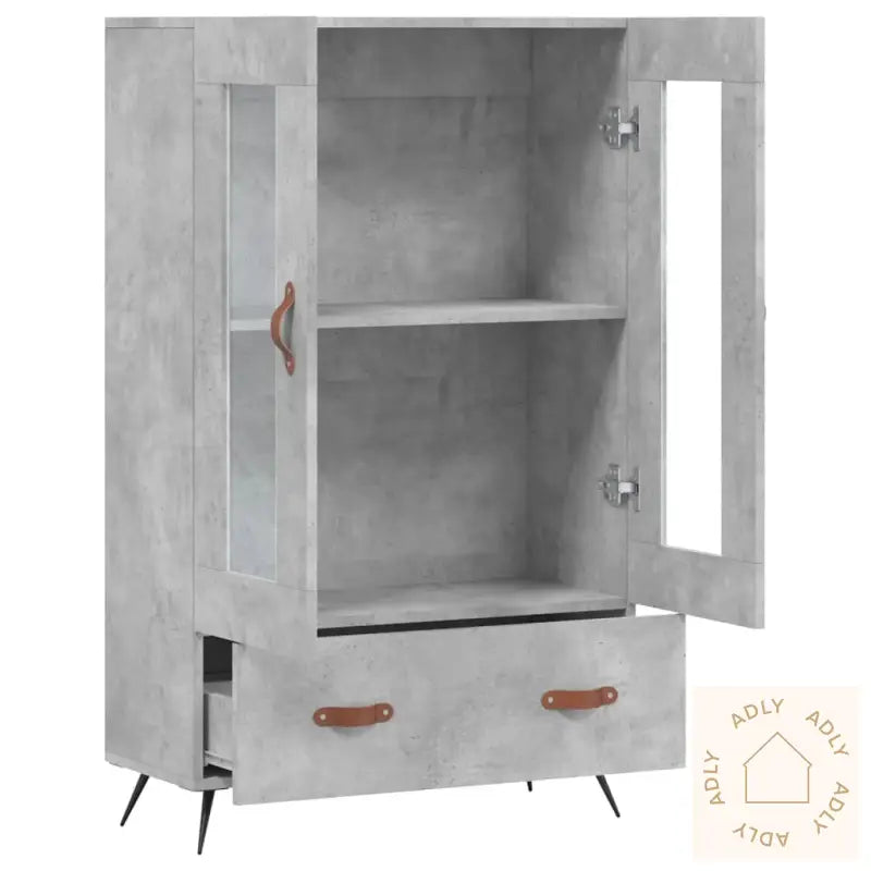 Highboard Betonggrå 69,5X31X115 Cm Konstruert Tre