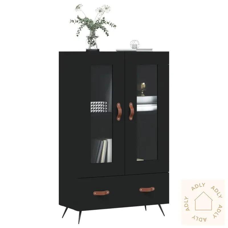 Highboard Svart 69,5X31X115 Cm Konstruert Tre