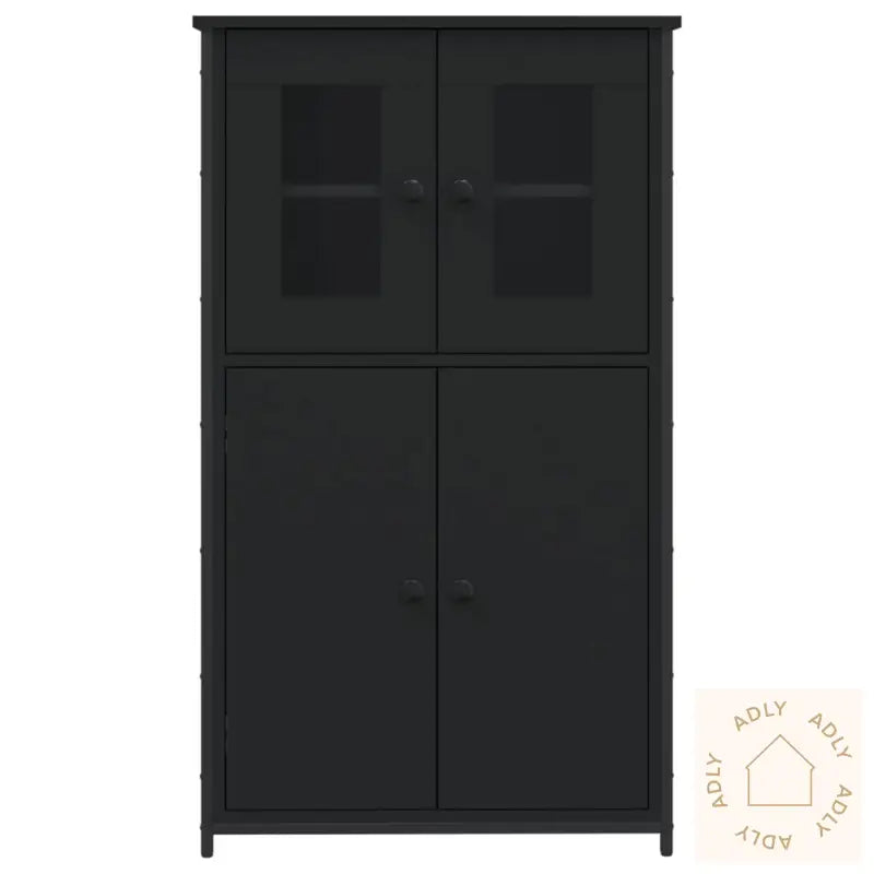 Highboard Svart 62X32X106,5 Cm Konstruert Tre