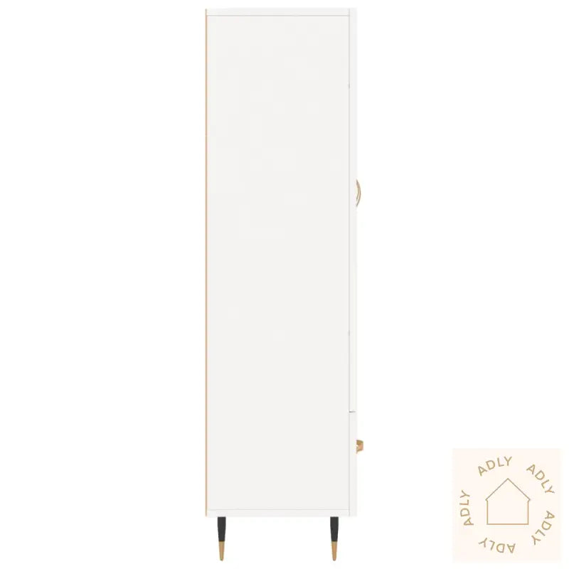 Highboard Hvit 69,5X31X115 Cm Konstruert Tre