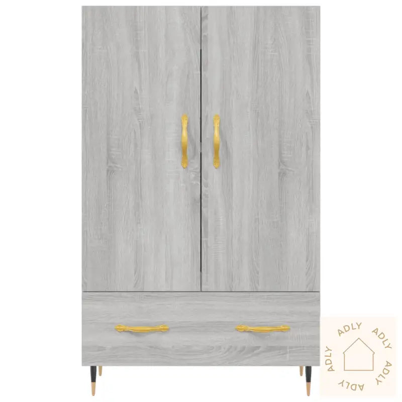 Highboard Grå Sonoma 69,5X31X115 Cm Konstruert Tre