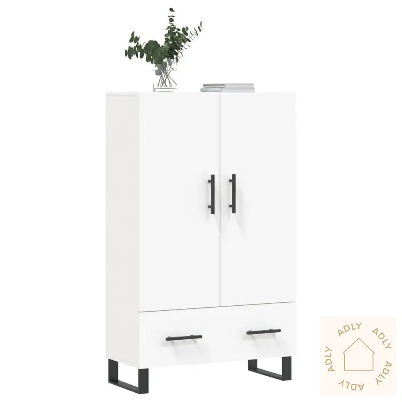 Highboard Hvit 69,5X31X115 Cm Konstruert Tre