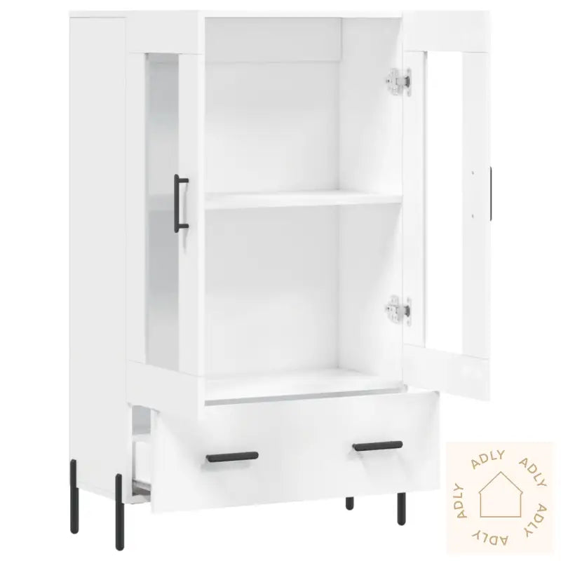 Highboard Hvit 69,5X31X115 Cm Konstruert Tre
