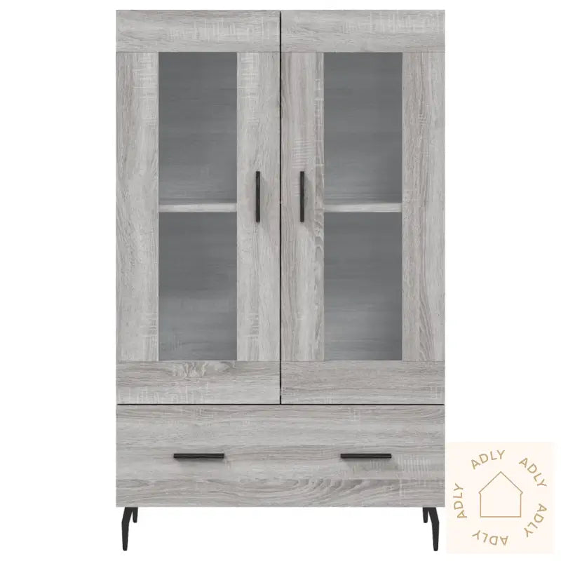 Highboard Grå Sonoma 69,5X31X115 Cm Konstruert Tre