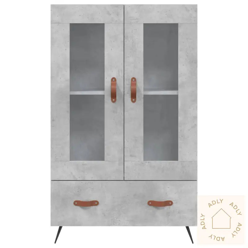 Highboard Betonggrå 69,5X31X115 Cm Konstruert Tre