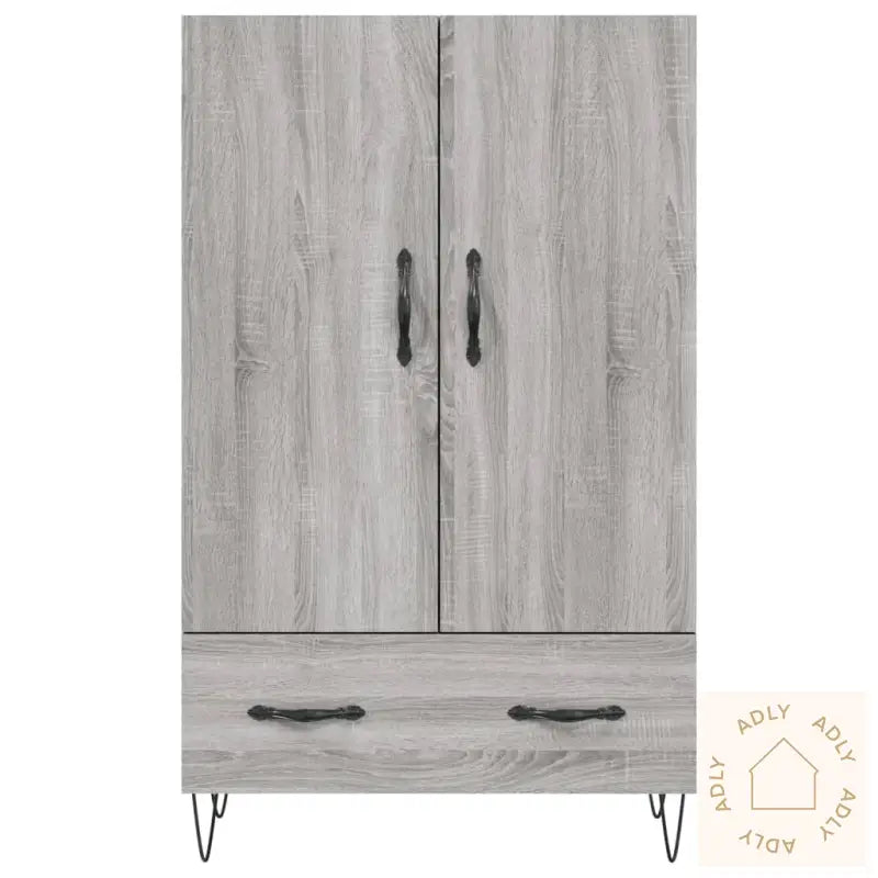 Highboard Grå Sonoma 69,5X31X115 Cm Konstruert Tre