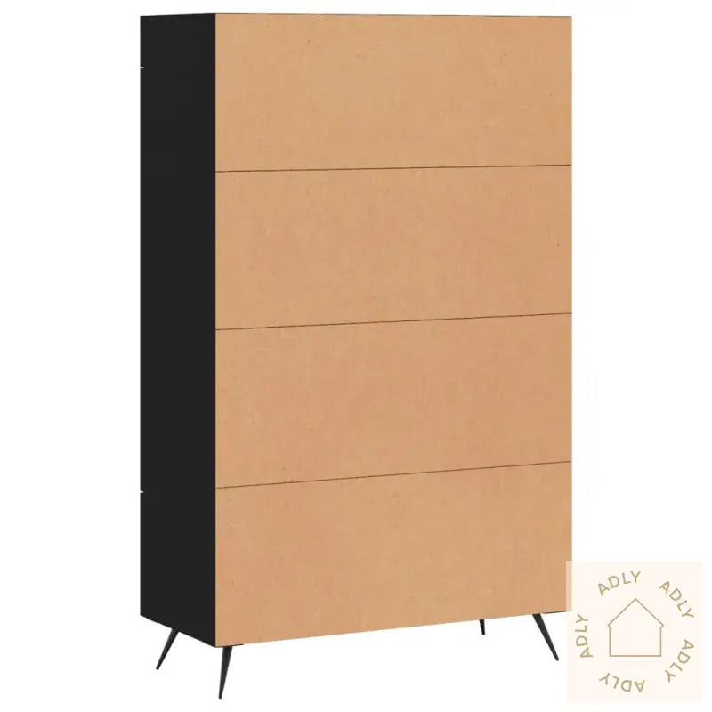Highboard Svart 69,5X31X115 Cm Konstruert Tre