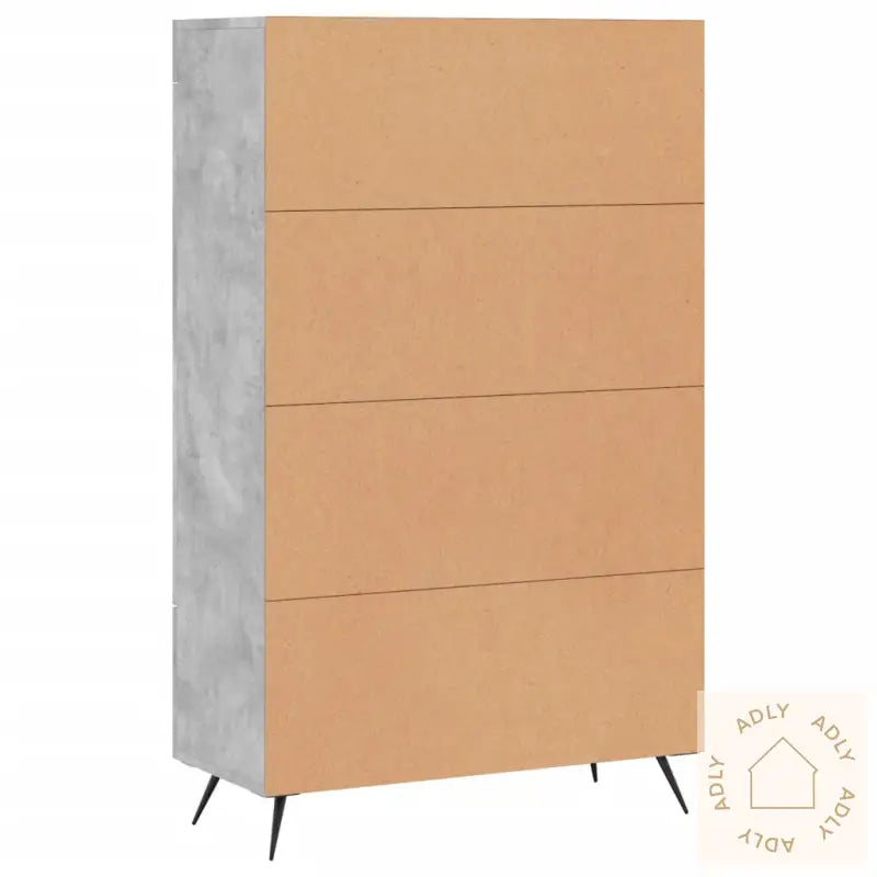 Highboard Betonggrå 69,5X31X115 Cm Konstruert Tre