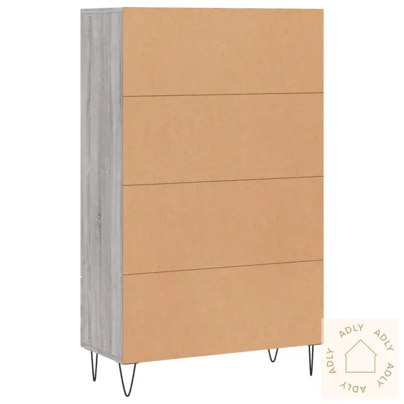Highboard Grå Sonoma 69,5X31X115 Cm Konstruert Tre