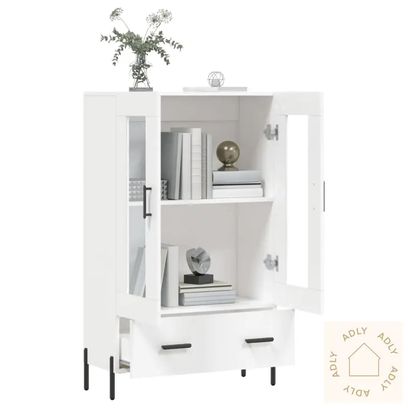 Highboard Hvit 69,5X31X115 Cm Konstruert Tre