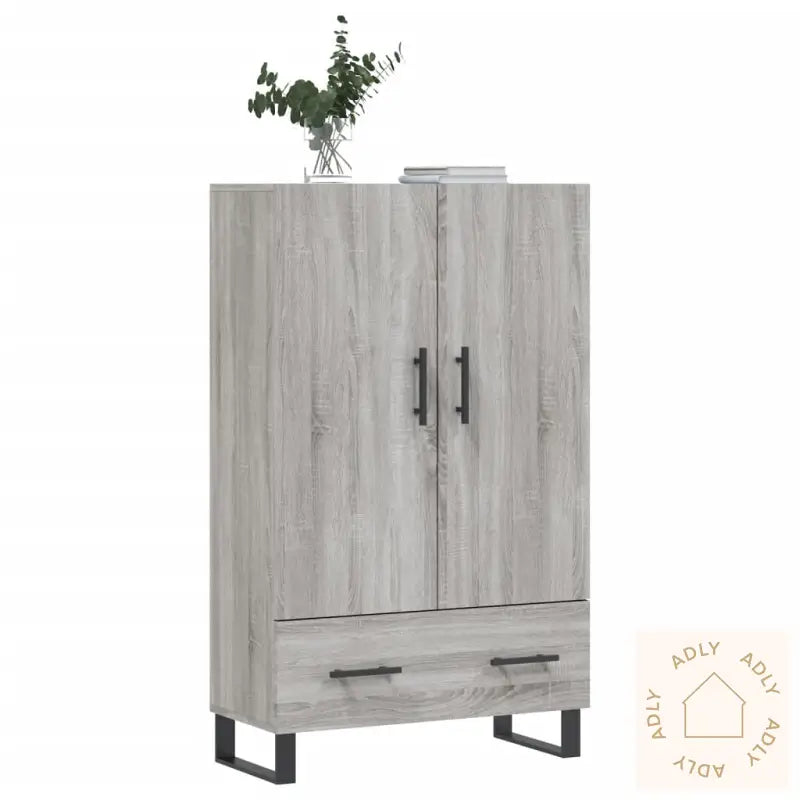 Highboard Grå Sonoma 69,5X31X115 Cm Konstruert Tre