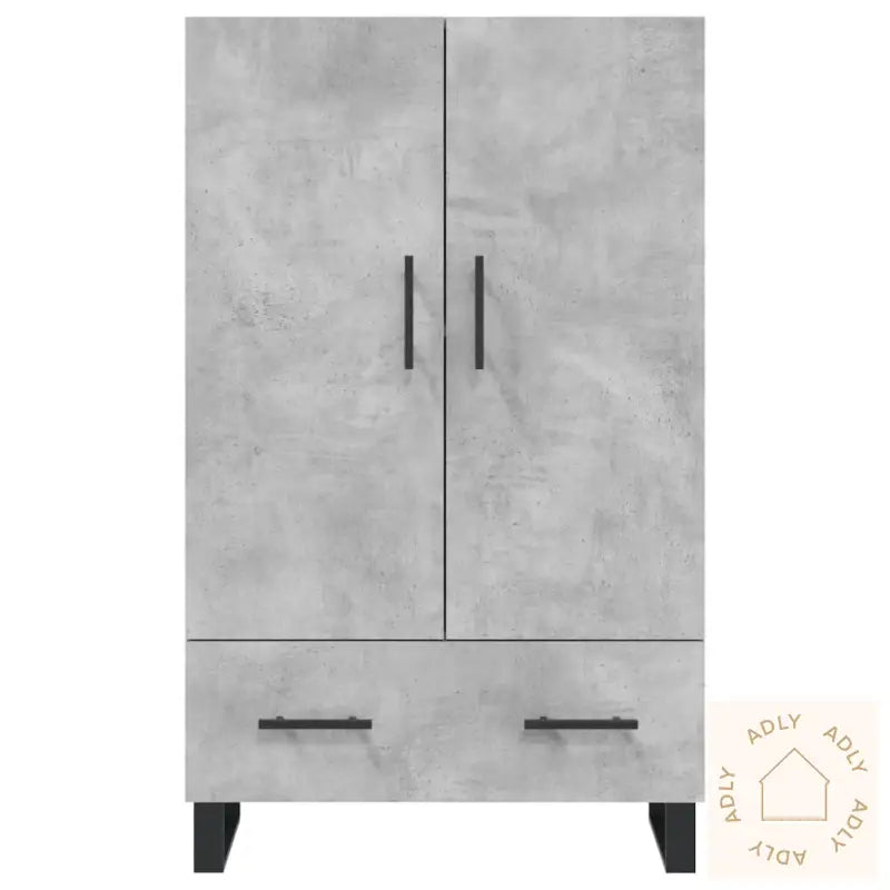 Highboard Betonggrå 69,5X31X115 Cm Konstruert Tre