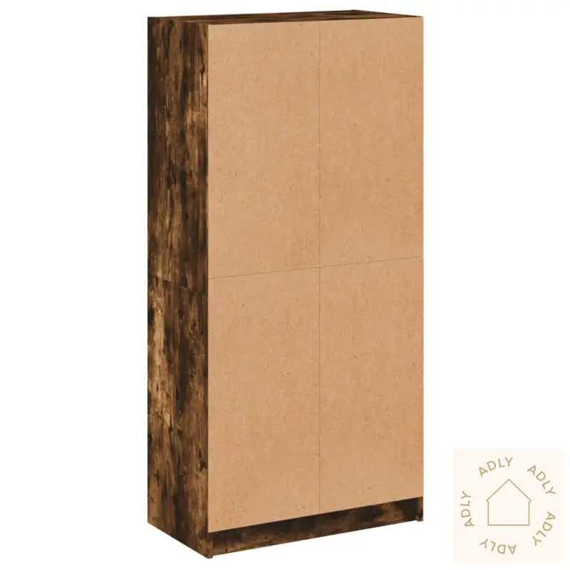 Highboard Med Dører Røkt Eik 68X37X142 Cm Konstruert Tre