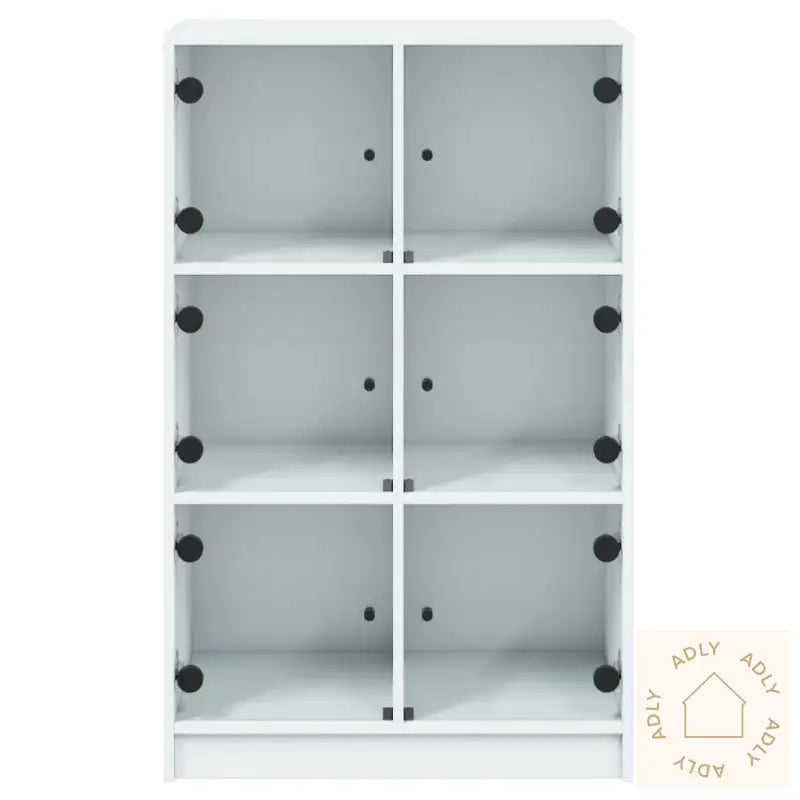 Highboard Med Dører Hvit 68X37X109 Cm Konstruert Tre