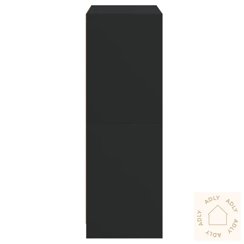 Highboard Med Dører Svart 68X37X109 Cm Konstruert Tre