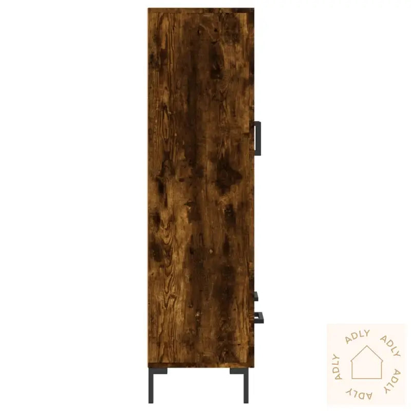 Highboard Røkt Eik 69,5X31X115 Cm Konstruert Tre