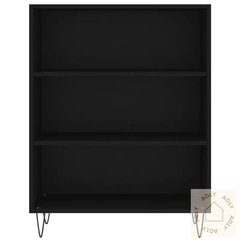 Highboard Svart 69,5X32,5X180 Cm Konstruert Tre